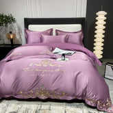 European Egyptian Cotton Court Embroidered Bedding Set | Yedwo Home